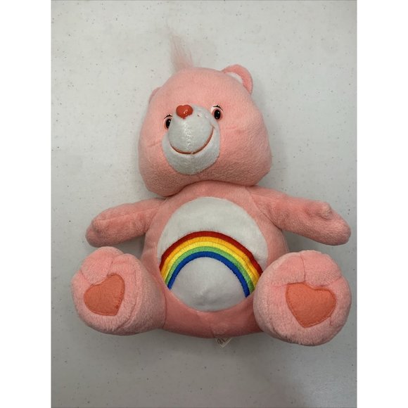 Vintage 2003 Care Bear Cheer Bear Pink Rainbow Tummy‎ Plush - Picture 3 of 5